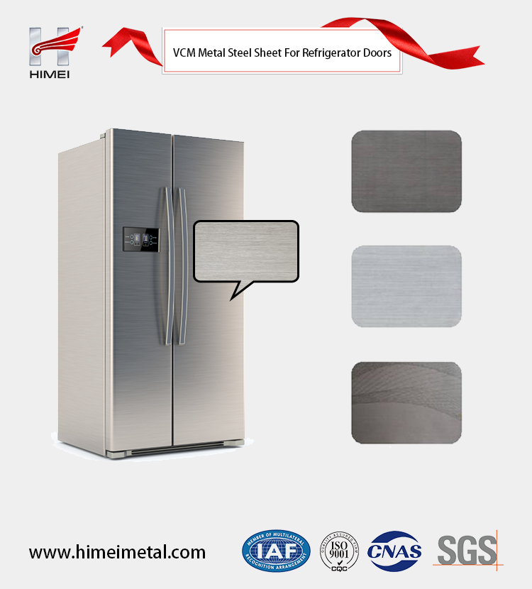 Color vcm metal steel sheet for refrigerator doors.png